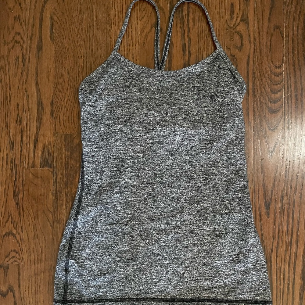 Lululemon Power Y Flow Y Tank Heathered Gray